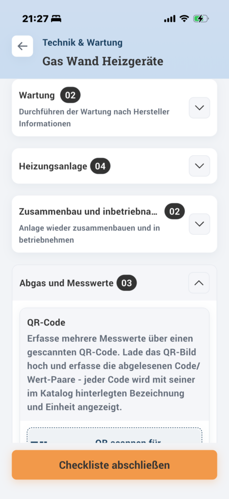 direkt in dein Wartungsprotokoll